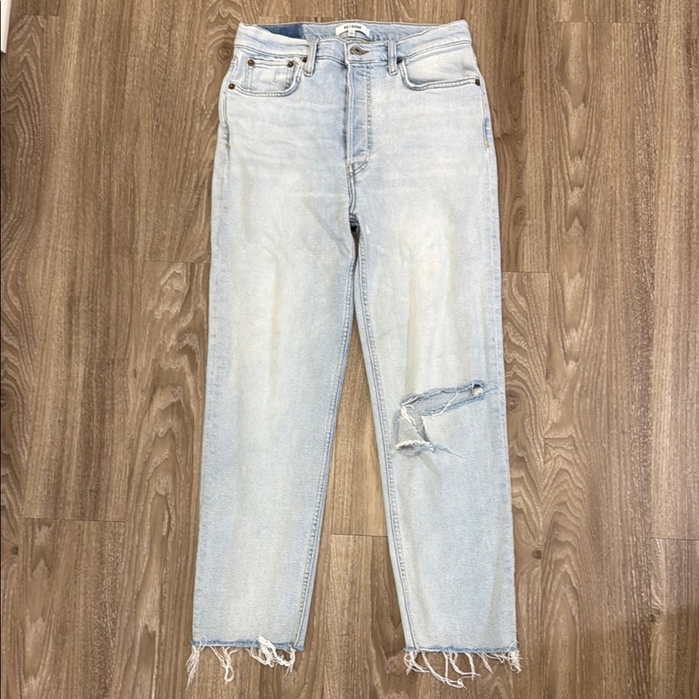Light Blue Distressed Women's Jeans